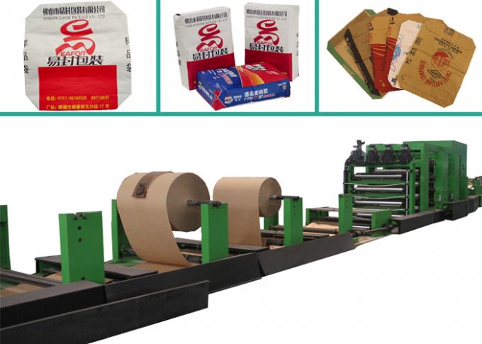 2 Color Printing Food Paper Bag Forming Machine For Cement Tube Valve Bag