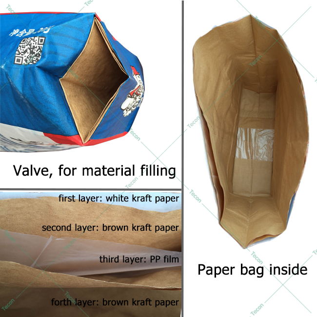 Cement Valve Paper Bag Making Machine Chemical and Milk Powder